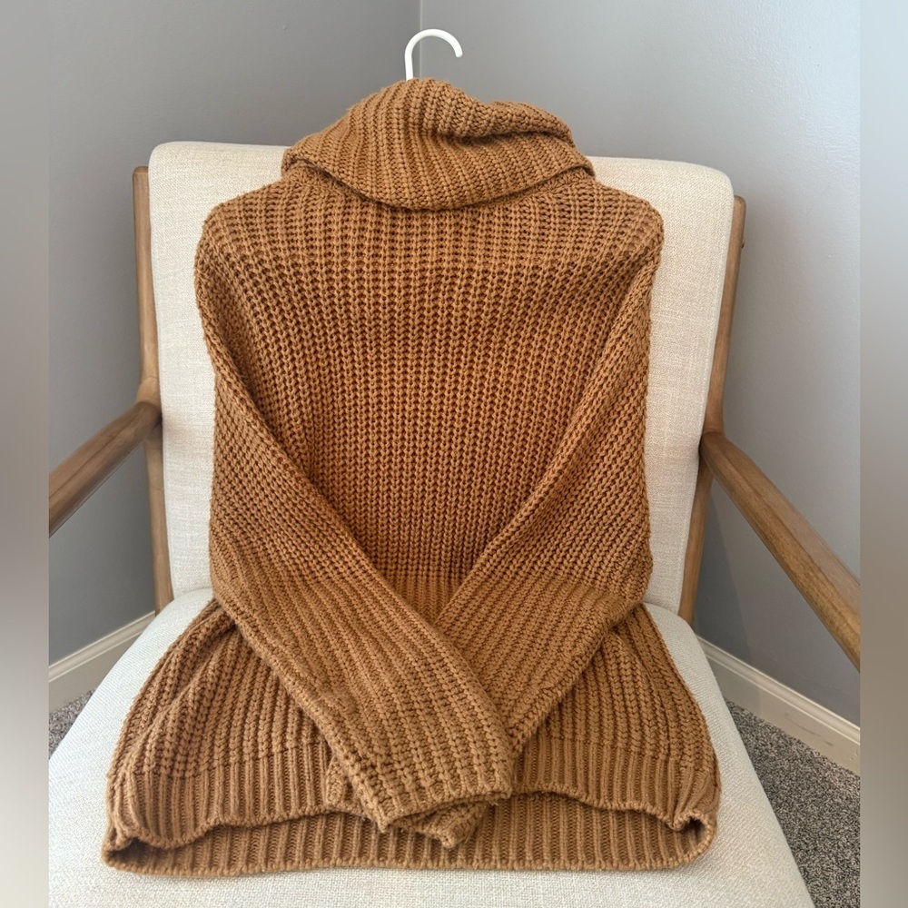 Tan Turtleneck Sweater - Picture 3 of 7